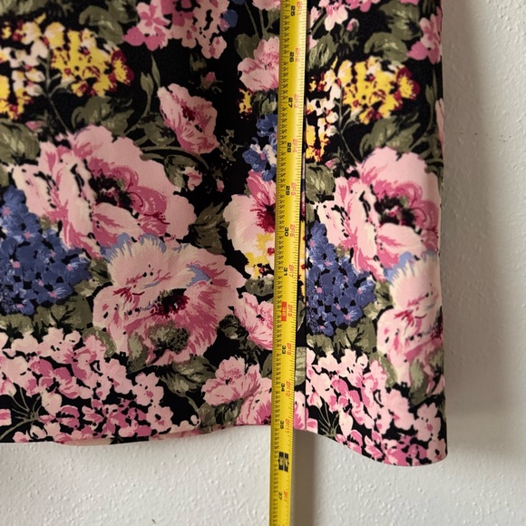 Rebecca Taylor Lavinia Floral-print Hydrangea Ruffle Dress In Black Cameo Pink - Picture 7 of 16